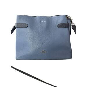 Coach CH188 Hanna Shoulder Bag Pebble Leather Crossbody Washed Chambray Blue